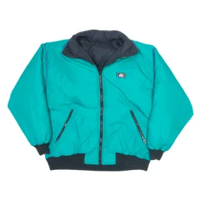 WOOLRICH Down Insulated Reversible Womens Bomber Jacket Green Nylon 90s L
