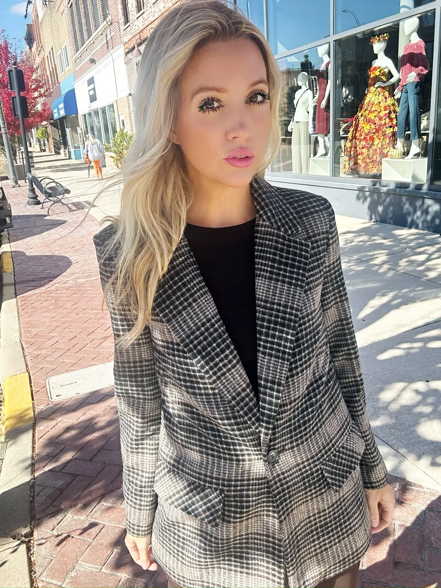 Z Supply Kingston Relaxed Plaid Blazer